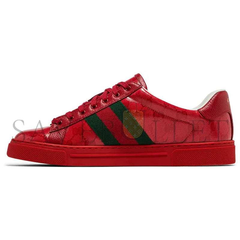 GUCCI ACE GG CRYSTAL CANVAS RED 760775 FACRF 6943